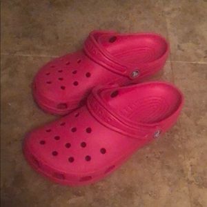 Hot pink crocs